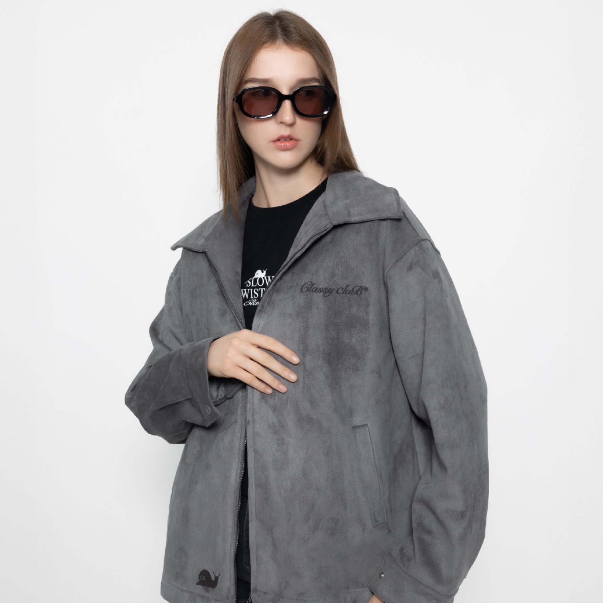 Mono Suede Jacket