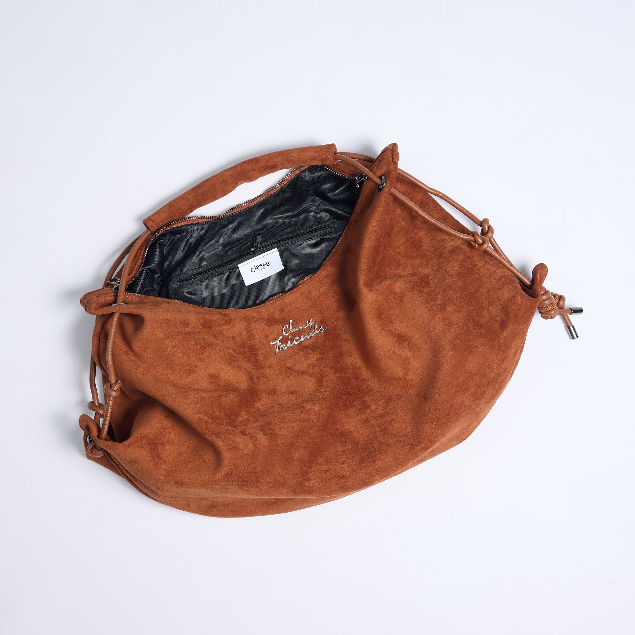 friends Suede Hobo Shoulder Bag